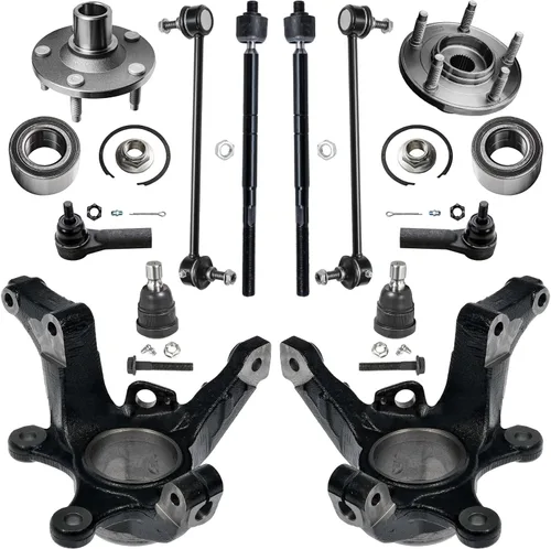 Miniatura 60 de Detroit Axle - Conjunto de manguetas de dirección delanteras de 2 piezas para Hyundai Accent 06-11, 2 manguetas de dirección y conjunto de buje