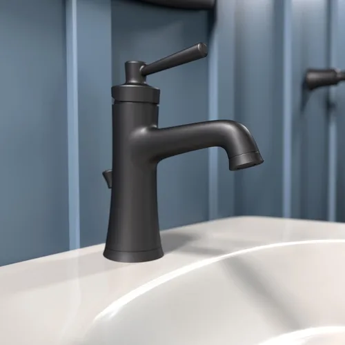 Miniatura 3 de hansgrohe 4771670 Joleena Grifo de un solo orificio de 1.2 GPM con drenaje emergente, 7.75 pulgadas de alto, negro mate Mate negro