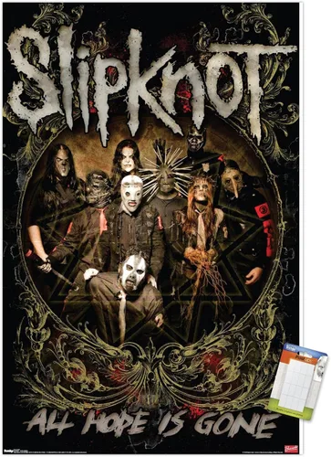 Miniatura 14 de Trends International Slipknot - Póster de pared de Hope Is Gone, 14.725 x 22.375 pulgadas, versión enmarcada de madera de granero