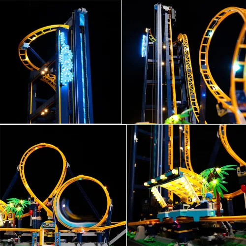 Miniatura 7 de Kit de luz LED RC compatible con Lego 10303, kit de iluminación decorativa para (Loop Coaster 10303) modelo de bloques de construcción