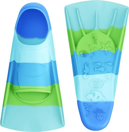 Miniatura 50 de Gintenco Aletas de Natación, Aletas de Natación para Niños para Natación de Vueltas, Aletas de Tamaño de Viaje con Bolsa de Malla, Aletas