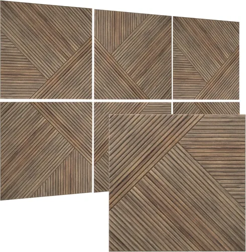 TO-TH Paneles Acústicos para Pared y Techo - Paquete de 6 de 2'x2'x0.4", Paneles de Pared Decorativos Autoadhesivos con Impresión UV 3D con Aspecto