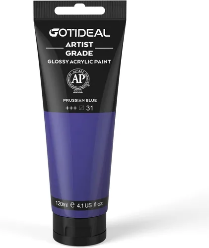 Miniatura 28 de GOTIDEAL - Pintura acrílica sienna tostado, tubos de 4.1 oz, no tóxicas, duradera, para pintor adulto o niño y para lienzo, madera, arcilla, tela