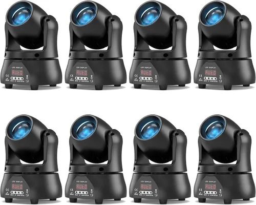 Miniatura 13 de 2PCS 40W LED de cabeza móvil luz RGBW haz iluminación escenario focos con sonido DMX activado modo automático para fiestas, pista de boda, banda