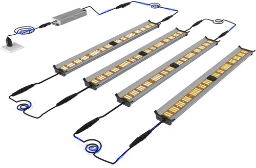 Miniatura 10 de FARMLITE Barras de luz de crecimiento de espectro completo debajo del dosel, lámparas de cultivo LED para plantas de interior, cadena de margaritas