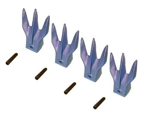 Miniatura 6 de Mini excavadora cubo Trident Rock Tooth, 238-3207 TR3 w/Pin, compatible con CAT VRS-50 (1)
