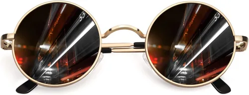 Miniatura 55 de CGID Gafas de sol unisex polarizadas redondas E01 Lennon