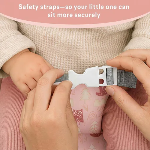 Miniatura 5 de Almohadón para Silla Alta, Cojín para Silla Alta, Cojín para Asiento Transpirable, Patrón Bonito, Diseño Cómodo de Cinturón de Seguridad, Suave