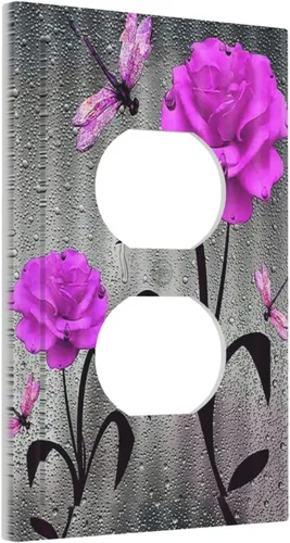 Miniatura 59 de Cubierta de interruptor de luz de palanca individual decorativa de 1 cuadrilla, placa frontal eléctrica para baño, cocina, decoración del hogar