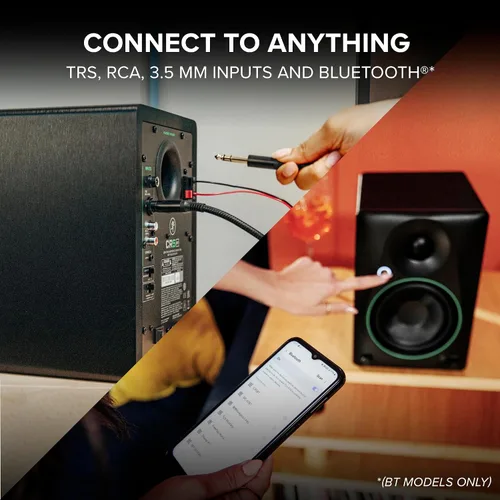Miniatura 4 de Mackie CR3.5BT - Monitores de estudio de referencia creativa alimentados de 3.5 pulgadas con Bluetooth, perilla de tono e interruptor de ubicación