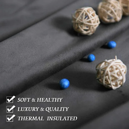 Miniatura 115 de RYB HOME Cortinas opacas de terciopelo para dormitorio, aislamiento térmico, privacidad, luz solar, bloqueo de calor, cortinas lujosas con bolsillo