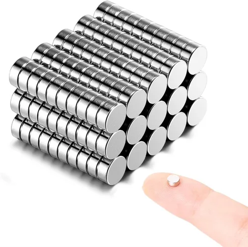 Miniatura 11 de 300 imanes pequeños de 0.118 x 0.039 in (tamaño real), pequeños imanes redondos pequeños para impresión 3D, modelos pequeños en miniatura, vienen