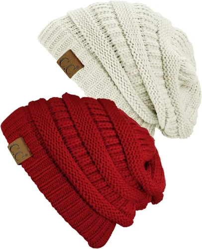 Miniatura 37 de Gorro a la moda de tejido suave abultado, cálido y elástico de C.C