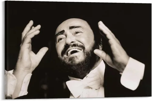 Miniatura 9 de MAXIAN Luciano Pavarotti - Póster de arte tenor del mundo, 4 pinturas sobre lienzo, póster de arte de pared, impresión de desplazamiento, impresión
