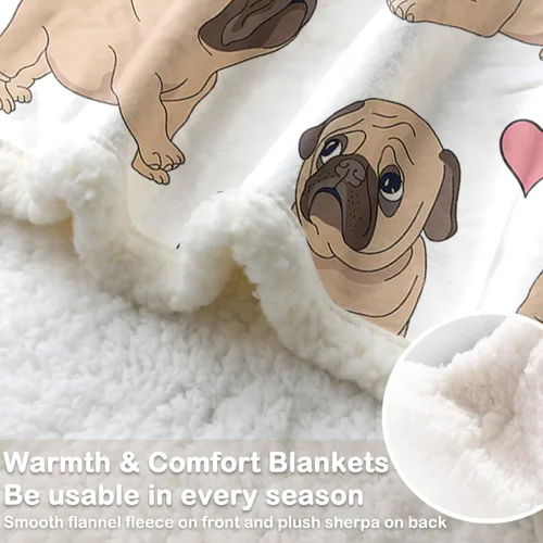 Miniatura 4 de Sleepwish Pug Frazadas y Mantas