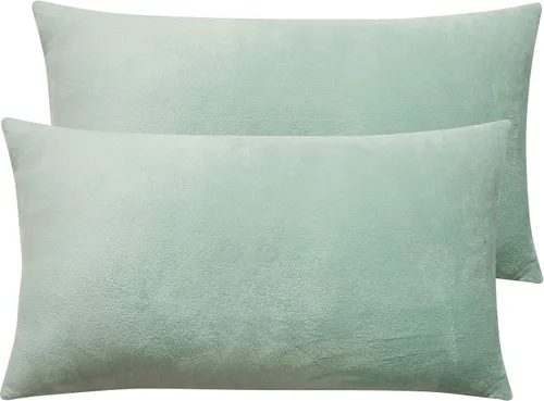 Miniatura 93 de NTBAY - Fundas de almohada de terciopelo con cierre para niños pequeños, 2 unidades, acogedoras, de lujo, de franela y felpa, para viajes, 33 x 46