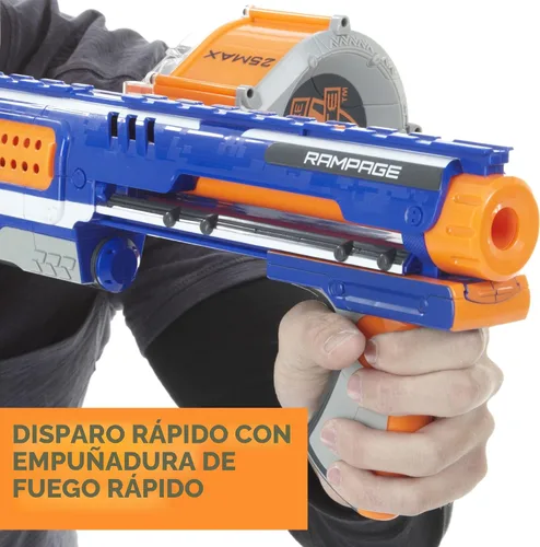 Miniatura 3 de NERF Rampage N-Strike Elite Lanzador de Juguete con Tambor de 25 Dardos Slam Fire para Niños, Adolescentes y Adultos (Exclusivo de Amazon)