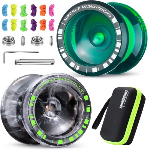 Miniatura 14 de MAGICYOYO Crystal Yoyo K3 Aurora-p, yoyó sensible para niños de 8 a 12 años, truco de giro de dedo profesional para avanzados, con rodamiento que
