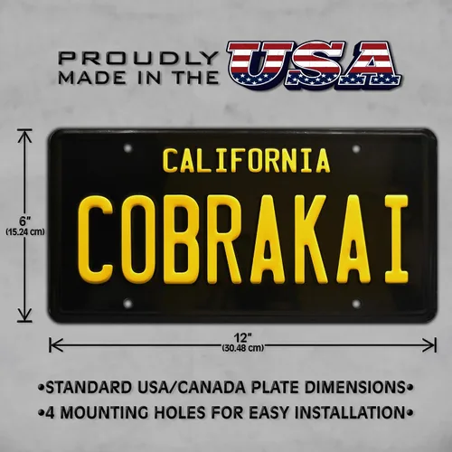 Miniatura 3 de Celebrity Machines CobraKai + LARUSSO Auto Group Matrículas metálicas
