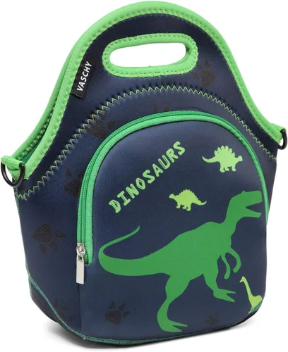 Miniatura 8 de VASCHY Bolsa de almuerzo para niños, bolsa de almuerzo ligera de neopreno aislada para niños, escuela, guardería, jardín de infantes, astronauta