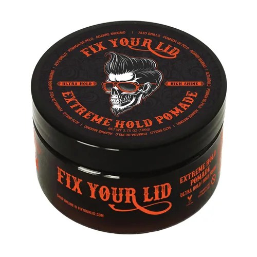 Fix Your Lid Extreme Hold - Pomada capilar para hombres, gel para el cabello a base de agua de alto brillo, 3.75 onzas, fácil de lavar