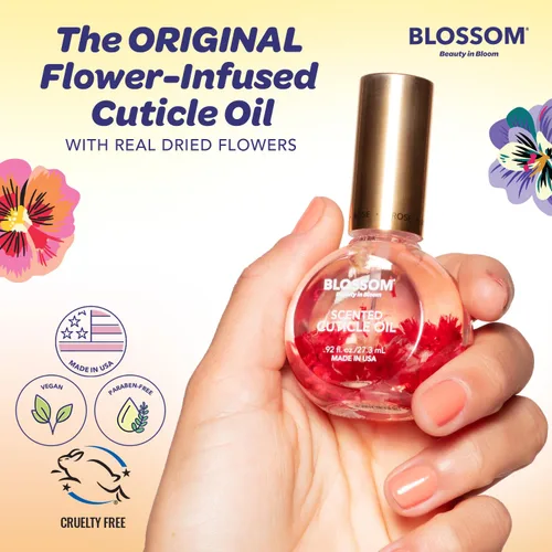 Miniatura 3 de Blossom Aceite de cutícula para uñas, hidratante, hidratante, perfumado Gourmand, cuidado de la cutícula, infundido con flores reales, fabricado