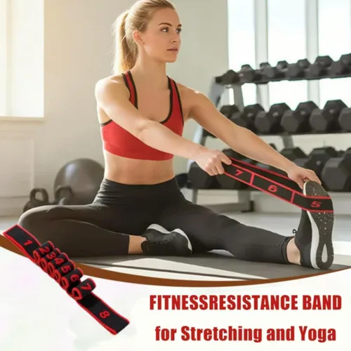 Miniatura 3 de Bandas de resistencia de fitness con asas, banda de resistencia para ejercicios de estiramiento y yoga, ejercicio de tirador de moda, bandas