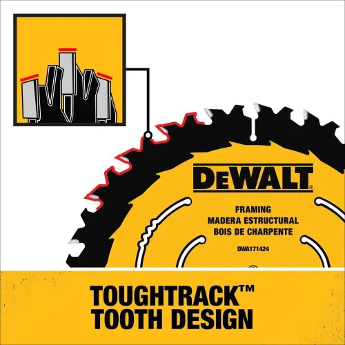 Miniatura 4 de DEWALT Hoja de sierra circular, 7 1/4 pulgadas, 24 dientes, corte de madera, paquete de 3 (DWA1714243)
