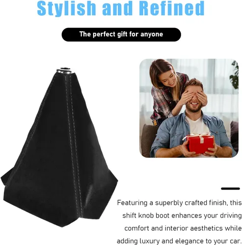 Miniatura 4 de Funda para pomo de cambios de coche, cubierta para pomo de cambios para protección, funda para palanca de cambios de cuero manual/automático