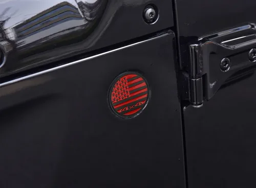 Miniatura 3 de Squatch Badge - Emblema de metal para automóvil, estilo bandera de Estados Unidos, 4 x 4, compatible con Jeep Wrangler Cherokee y varios automóviles