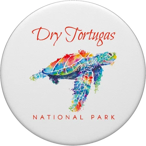 Miniatura 3 de Dry Tortugas Parque Nacional Acuarela Tortugas Marinas PopSockets intercambiables PopGrip