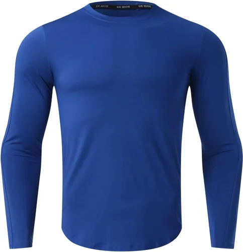 Miniatura 30 de Camisas de compresión atléticas de manga larga para hombre, capa base, camisa de entrenamiento atlético, camisas de compresión, camisetas deportivas