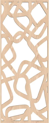 Miniatura 2 de Acme Paneles de pared decorativos de madera con calado, 9 3/8 pulgadas de ancho x 24 3/8 pulgadas de alto x 1/4 de alto, roble rojo