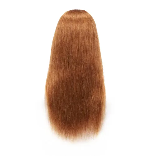 Miniatura 4 de Hairingrid Cabeza de maniquí 28"-30" 100% Cabello Humano para Peluquería y Cosmetología, Soporte de Abrazadera Incluido (R71619LB0624)