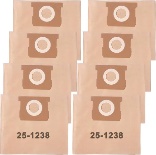 Miniatura 10 de Paquete de 6 bolsas de filtro desechables 25-1230 de repuesto para aspiradoras Stanley de 4 a 5 galones en húmedo/seco SL18129, SL18130, SL18130P