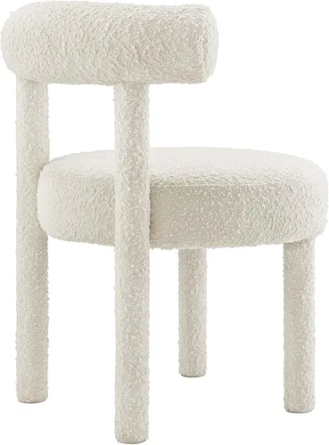 Miniatura 5 de Modway EEI-6387-IVO Toulouse Boucle Silla de comedor de tela, color marfil