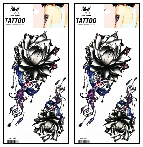 Miniatura 6 de Tatuajes 2 hojas de fantasía ángel águila pájaro alas temporales tatuajes adhesivos falsos cuerpo brazo pecho hombro tatuajes para adolescentes, 32.