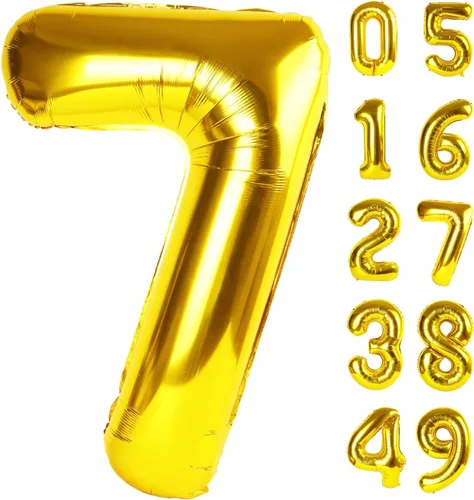 Miniatura 238 de Globo de cumpleaños número 4 dorado de 40 pulgadas, globos gigantes del número cuatro 14 24 34 40 44 2024, globos grandes de lámina de mylar para Oro