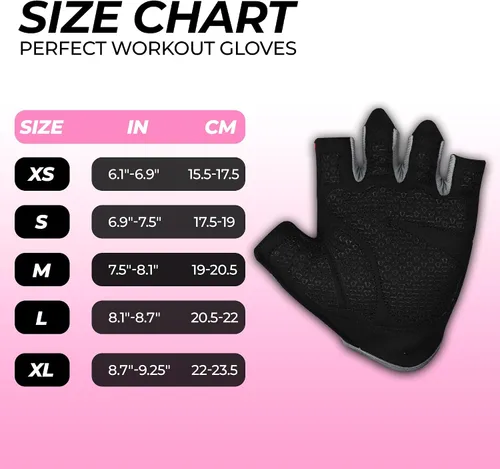 Miniatura 6 de Guantes de entrenamiento FIGHTSENSE para hombres y mujeres, guantes de levantamiento de pesas con palma acolchada de silicona antideslizante