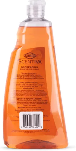 Miniatura 3 de Clorox Scentiva - Jabón líquido para platos, aroma Hawaiian Sunshine, detergente ultraconcentrado para lavar platos que corta la grasa y aborda