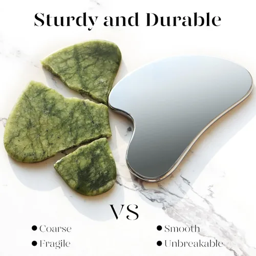 Miniatura 4 de BAIMEI IcyMe - Masajeador facial Gua Sha de acero inoxidable Relaja los músculos de la espalda Escultura facial Rutina diaria de belleza