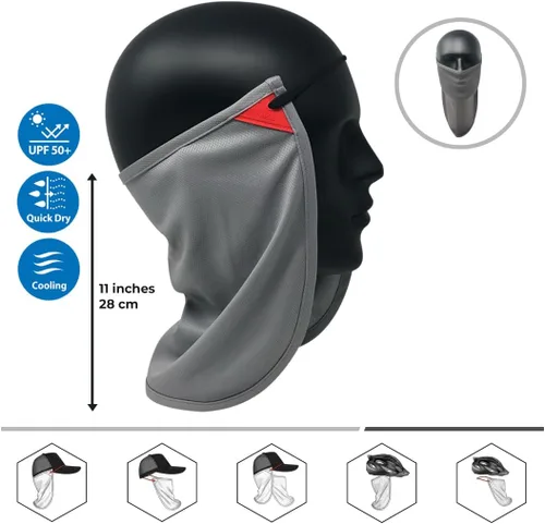 Miniatura 2 de CoolNES - Protección ajustable para cuello contra rayos ultravioletas, ajustable, multifuncional, 2 en 1, cubrebocas para pesca al aire libre, unisex