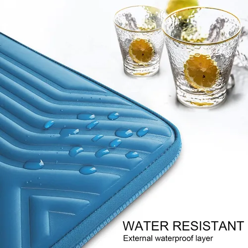 Miniatura 5 de DOMISO Funda para laptop de 14 pulgadas resistente a golpes e impermeable con asa, ligera, suave, EVA, estuche para tablet para laptops de Azul