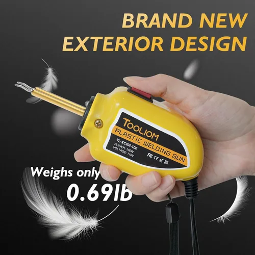 Miniatura 2 de TOOLIOM - kit de reparación de plástico con soldador de plástico portátil de 100 W y engrapadora térmica, kit de soldadura de plástico de 110 V