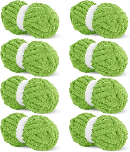Miniatura 79 de HOMBYS Hilo de Chenille Grueso Carbón para Crochet, Hilo Grueso Espeso y Esponjoso para Tejer, Hilo Súper Grueso para Tejer Mantas a Mano, Hilo