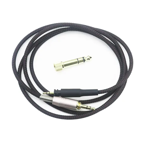 Miniatura 2 de Cable de repuesto para auriculares SHURE SRH840 SRH940 SRH440 SRH750DJ de alambre trenzado para auriculares estéreo HiFi de 59.1 in