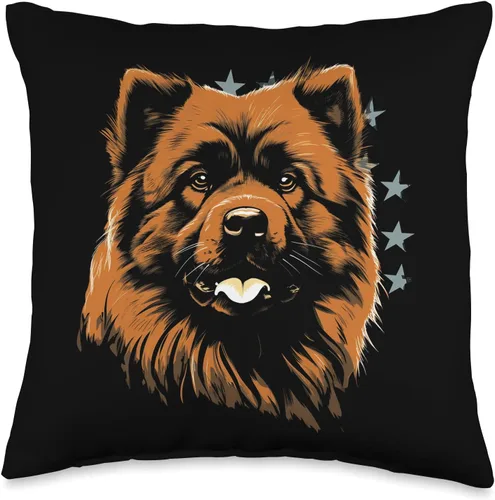 Miniatura 4 de 4th of July Dog Owner Apparel MD Chows Dog Gift Throw Pillow, 18x18, Multicolor