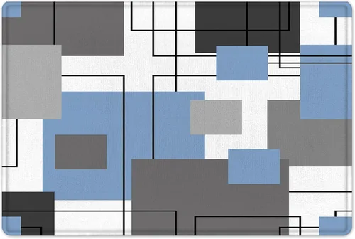 Miniatura 32 de LB Cortina de ducha geométrica a rayas grises y blancas, cortinas de ducha abstractas de mediados de siglo verde salvia para baño, 72 x 72 pulgadas