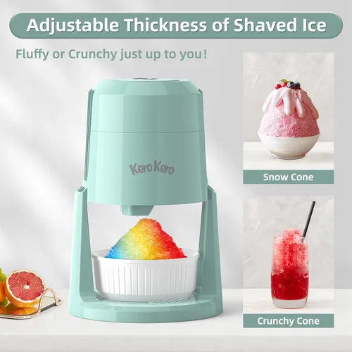 Miniatura 2 de Máquina de hielo afeitado profesional: RX03 Máquina eléctrica de cono de nieve y máquina ICEE para el hogar, 60 W de potencia, voltaje universal
