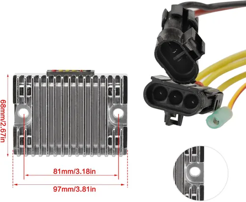 Miniatura 5 de Regulador de Voltaje Rectificador Compatible con Polaris Ranger 400 Scrambler 500 Sportsman 400 500 Trail Blazer 330 Trail Boss 330.#4012192